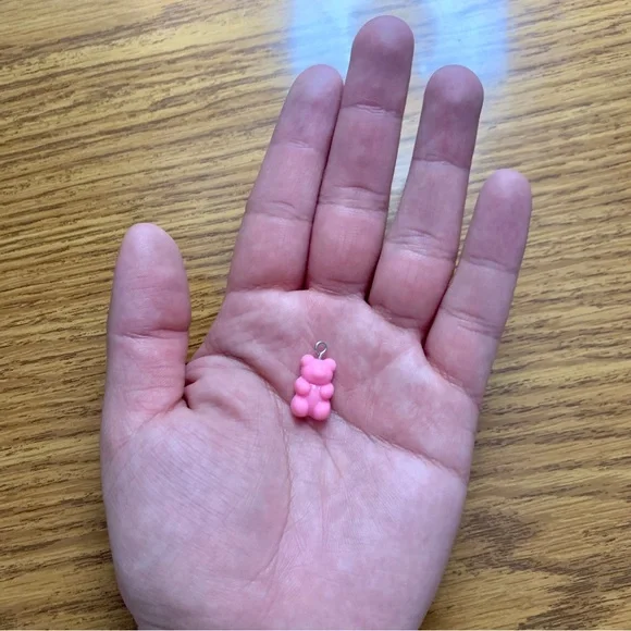 Pink Gummy Bear Charm Pendant - Picture 8 of 8